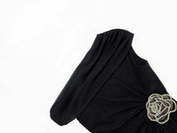 Rose Noir Asymmetric Mini