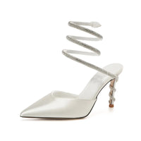 Luxury Rhinestones Snake Coiled Pumps