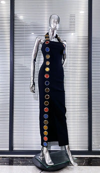 Cosmic Aura Bandage Maxi Dress