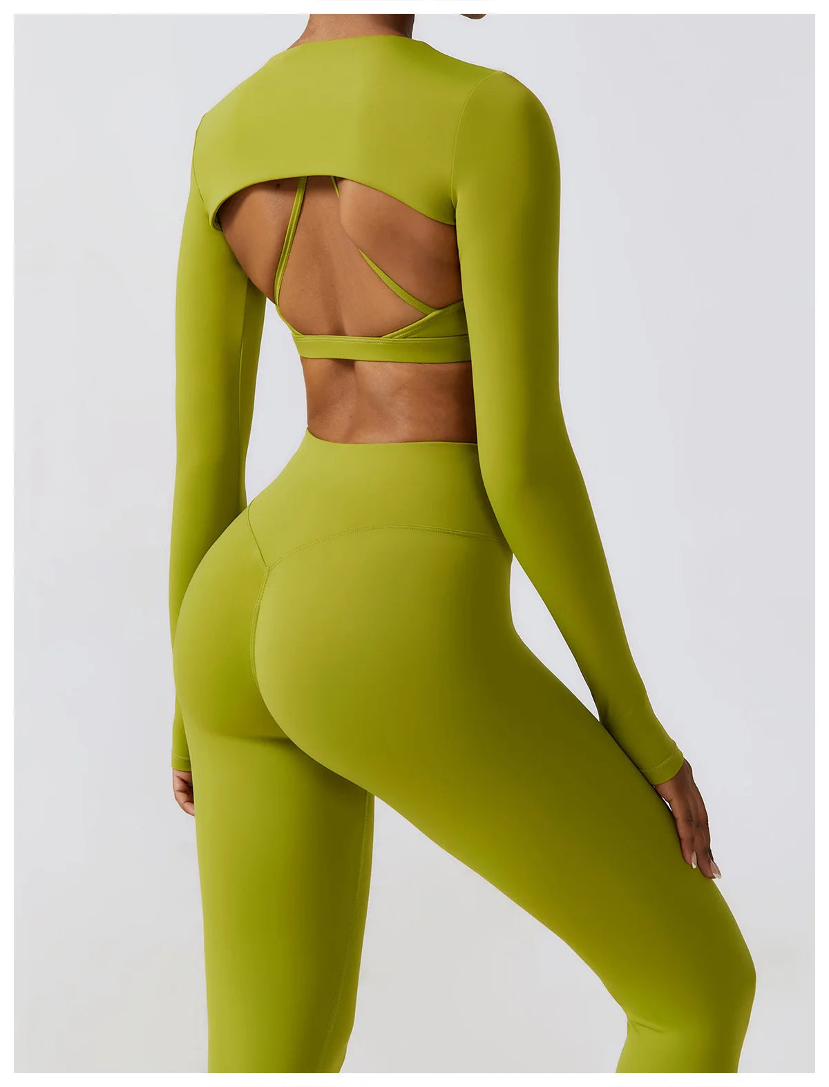 Crop Top Long Sleeve Leggings Set