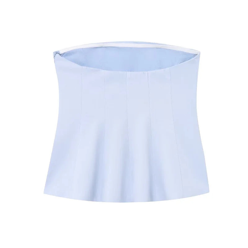 White Pink Bustier Camisole Tube Tops