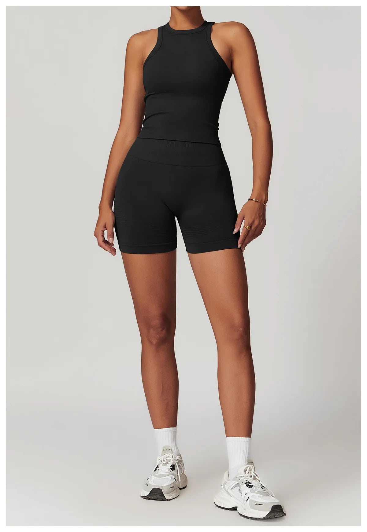 2pcs Seamless Yoga Short / Leggings Set