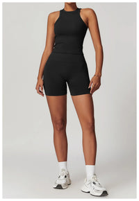 2pcs Seamless Yoga Short / Leggings Set