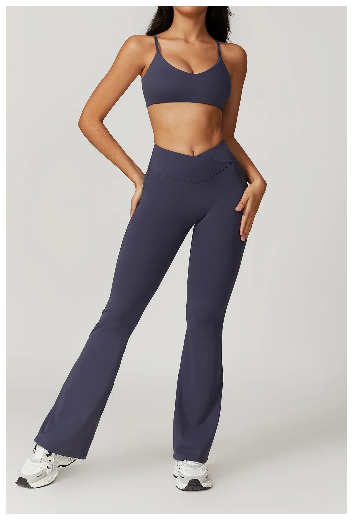 Short Sleeve Gym Crop Top High Waist Legging Set