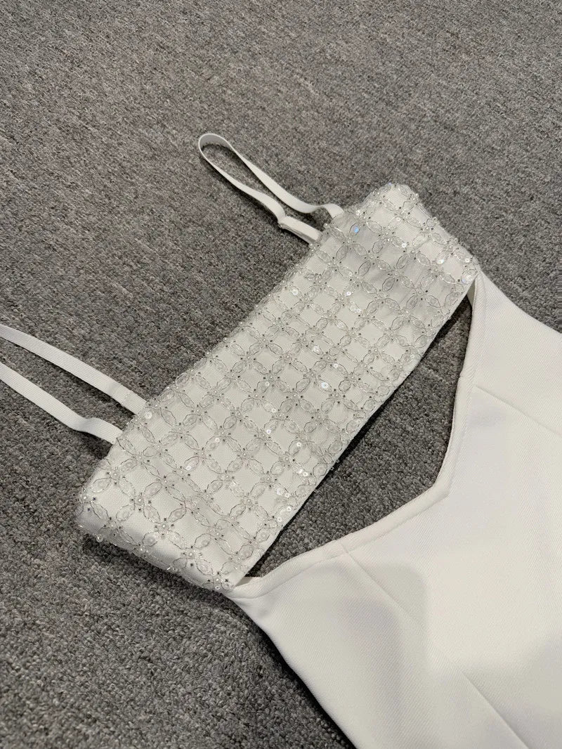 White Lotus Bandage Dress