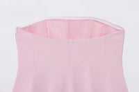 White Pink Bustier Camisole Tube Tops