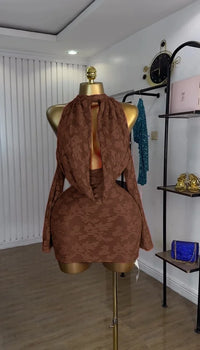 Floral Bodycon Backless Mini Dress