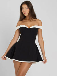 Off Shoulder Sleeveless Bodycon Mini Dress