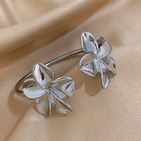 Double Flower Cuff Bracelet