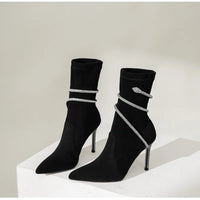 Serpentina Velvet Heel Boots