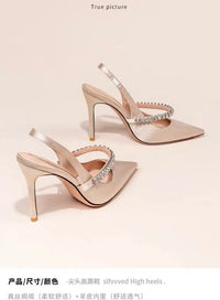 Water Diamond Pointed High-heels