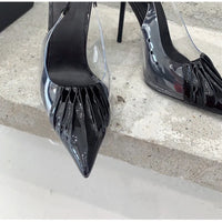 Star Style Pleat Design Elegant Stiletto Heels