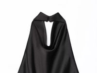 Satin Halter Backless Top