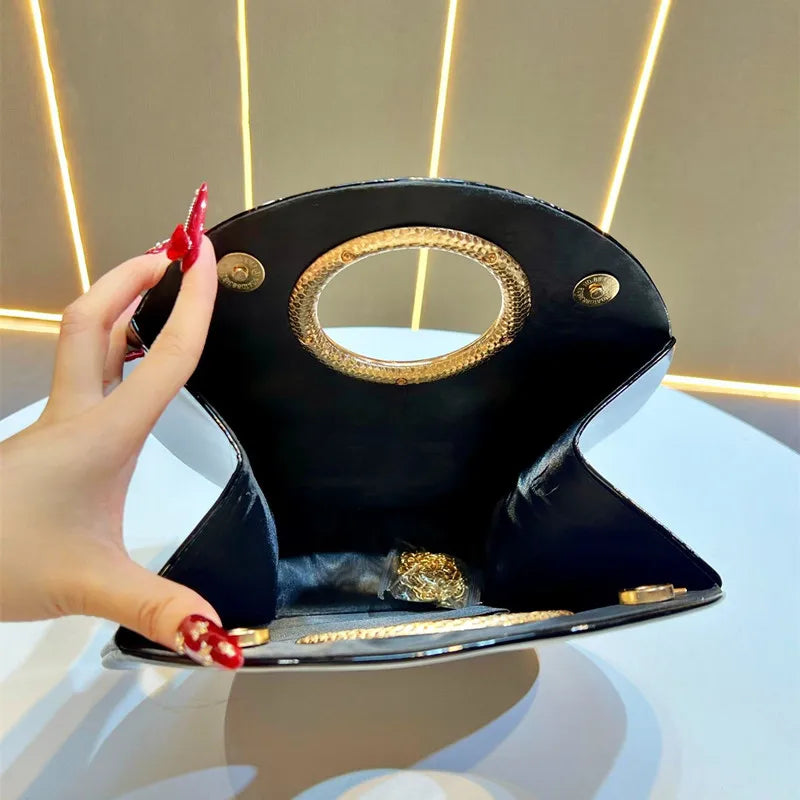 Boss Circle Croc Clutch