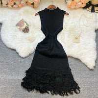 Tropical Flame Fringe Dress