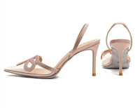 Luxury Rhinestones Transparent PVC Slingback Pumps