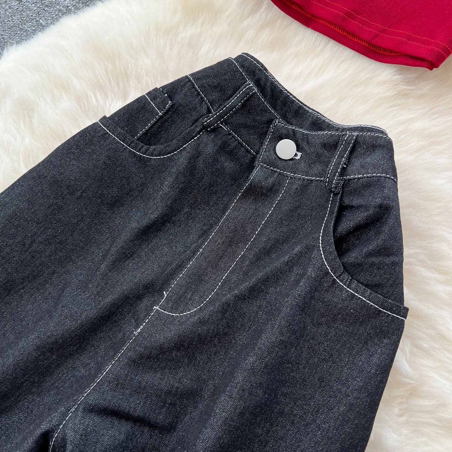 Strapless Letter Embroidery Retro Sexy 2pcs Set