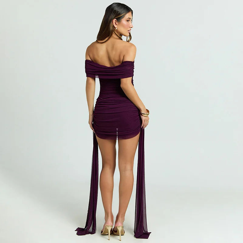 Off-shoulder Strapless Sexy Mini Dress