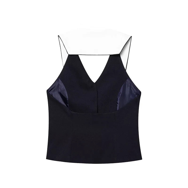 Waistcoat Backless Sleeveless Vest Tops