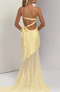 One Shoulder Backless Sexy Maxi Dress