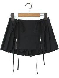 Tie Me Up Pleated Mini Skirt