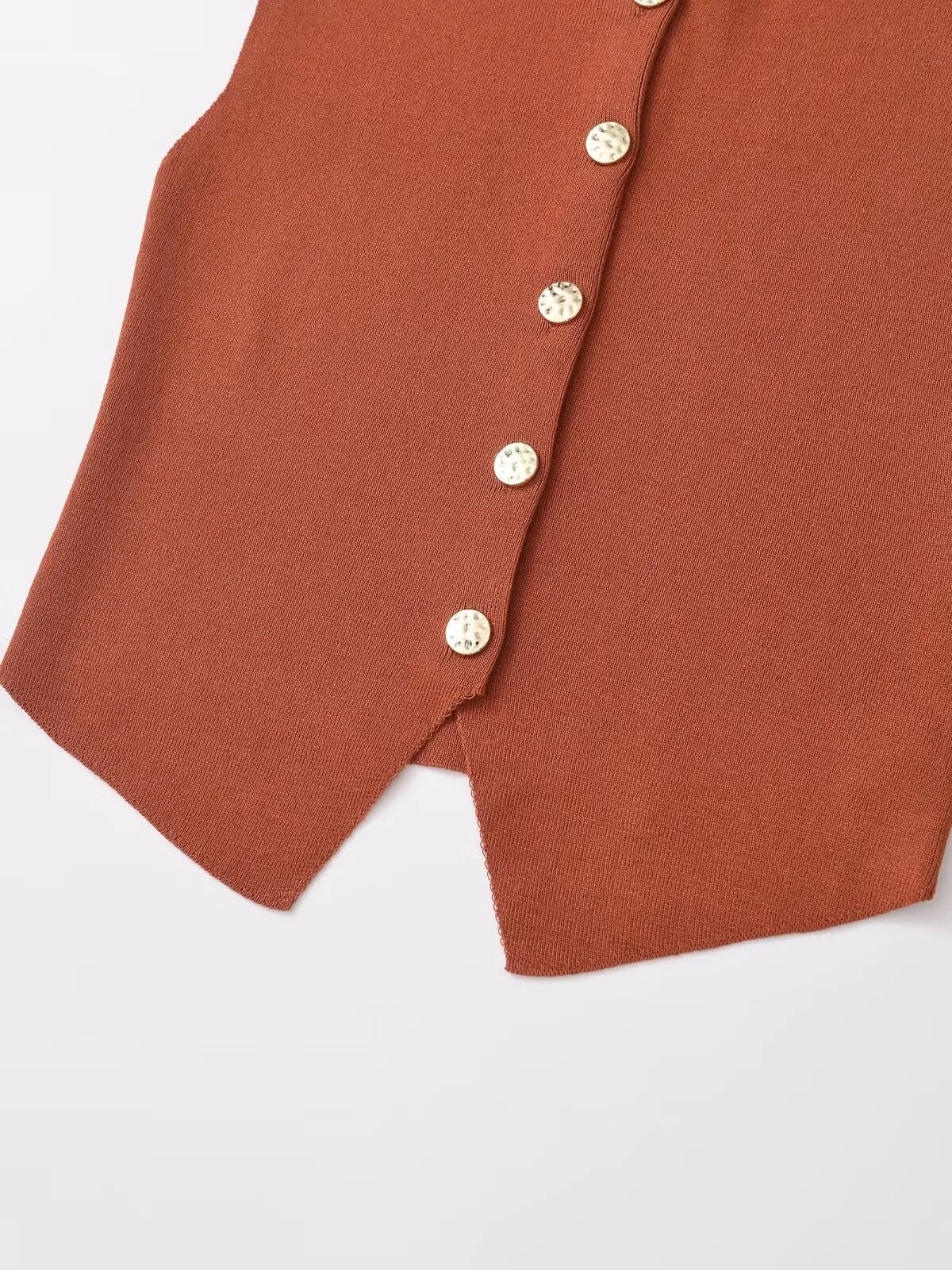 Sleeveless Tailored Cropped Vest