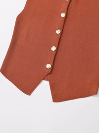 Sleeveless Tailored Cropped Vest