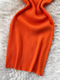 One Shoulder Solid Chic Knitted Mini Dress