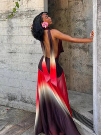 Halter Slim Backless Maxi Dress