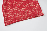 Red Lace Off-shoulder Mini Dress