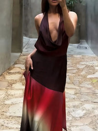 Halter Slim Backless Maxi Dress