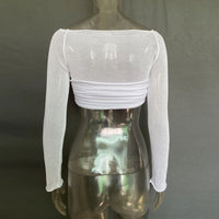 See Through Mesh Crop Top