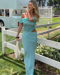 Ruched Irregular Mesh Patchwork Off Shoulder Dress