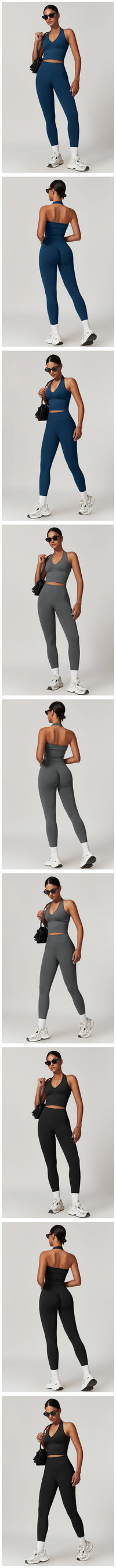 2pcs Seamless Yoga Short / Leggings Set