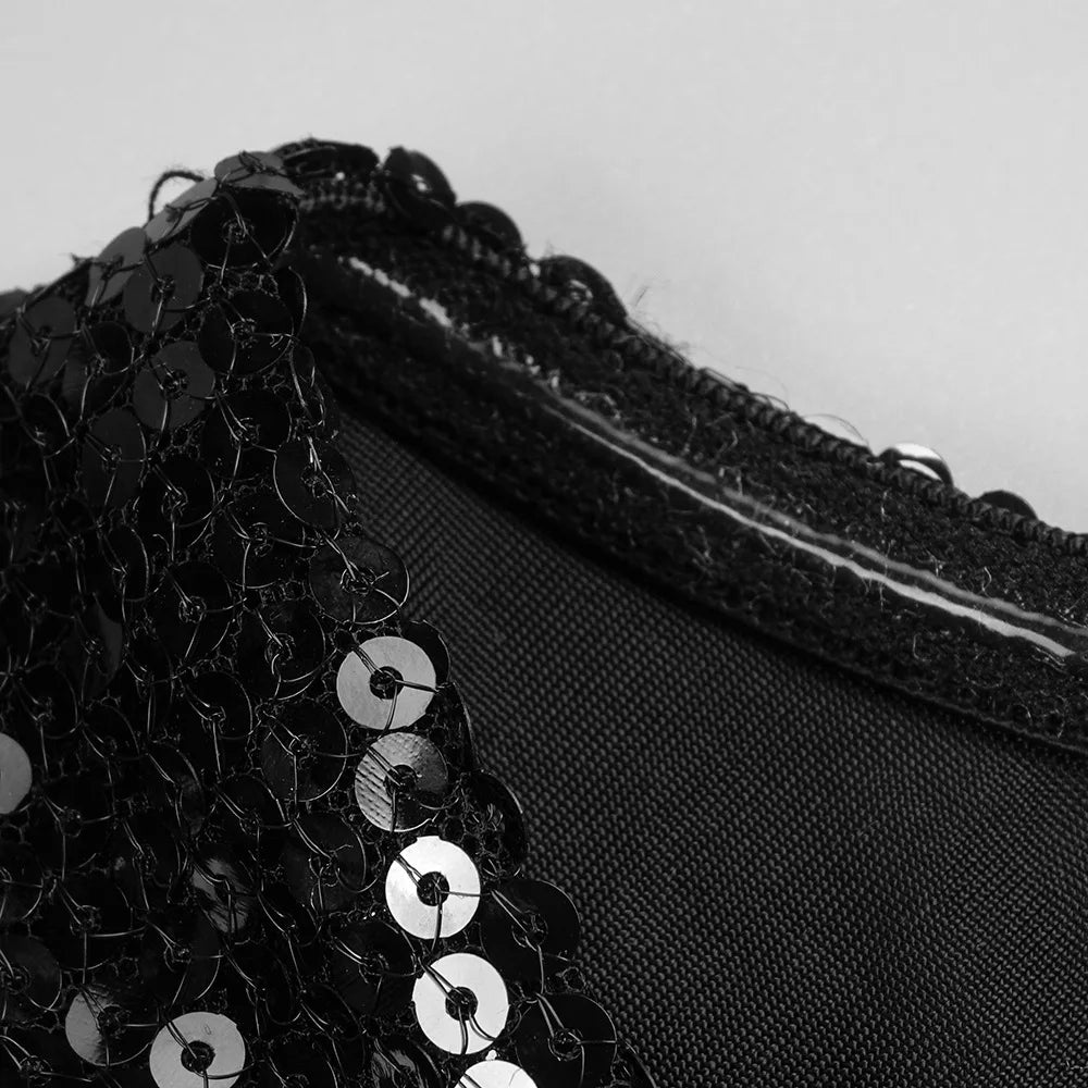 Noir Obsession Sequin Maxi Dress