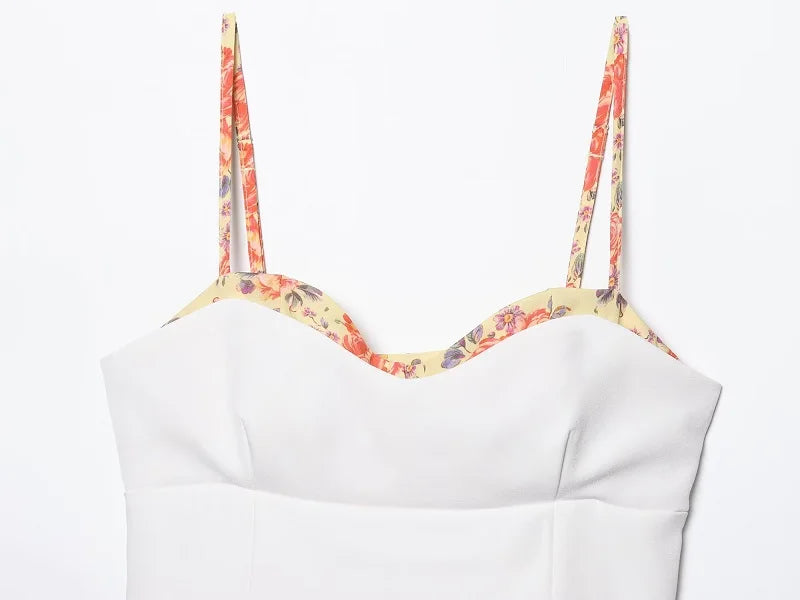 Sleeveless Print Backless Corset Top