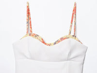 Sleeveless Print Backless Corset Top