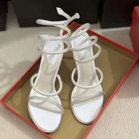 Snake Twine Around Crystal Rhinestone Thin High Heels