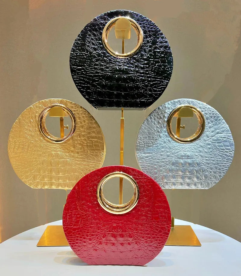 Boss Circle Croc Clutch