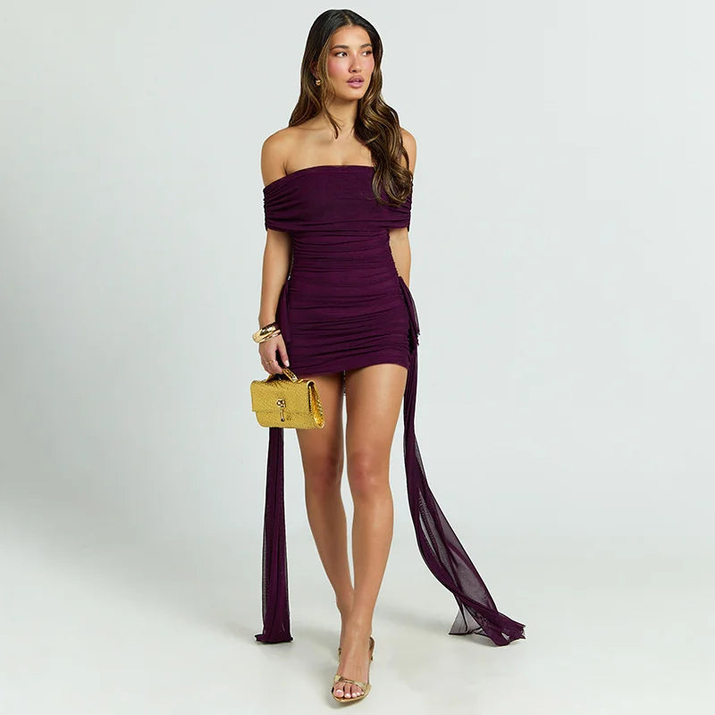 Off-shoulder Strapless Sexy Mini Dress