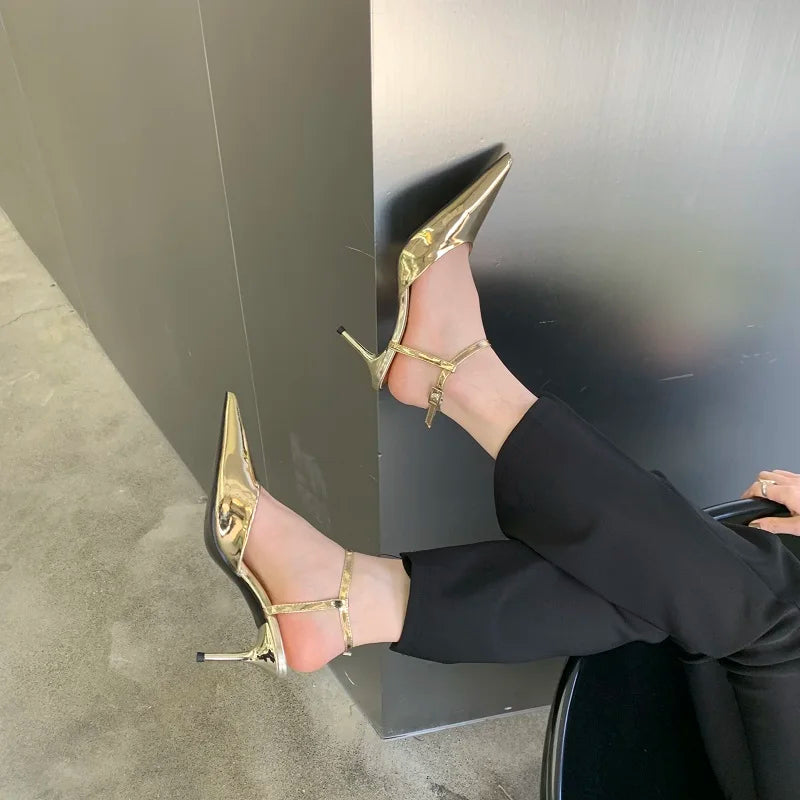 Glossed Icon Point Heels