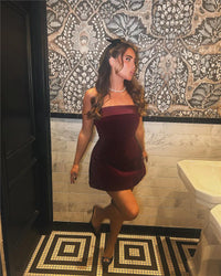 A-Line Strapless Sexy Mini Dress