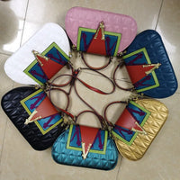 Embroidery Top Handle Designer Shell Shoulder bags