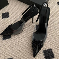 Star Style Pleat Design Elegant Stiletto Heels