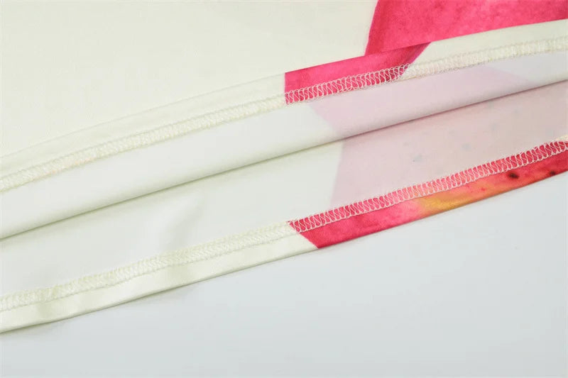 One Shoulder Backless Print Sexy Mini Dress