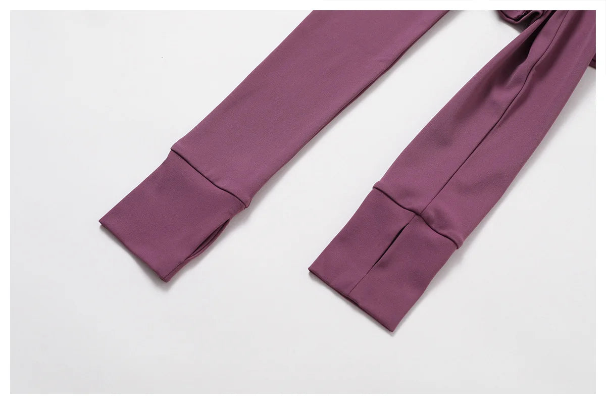 Crop Top Long Sleeve Leggings Set