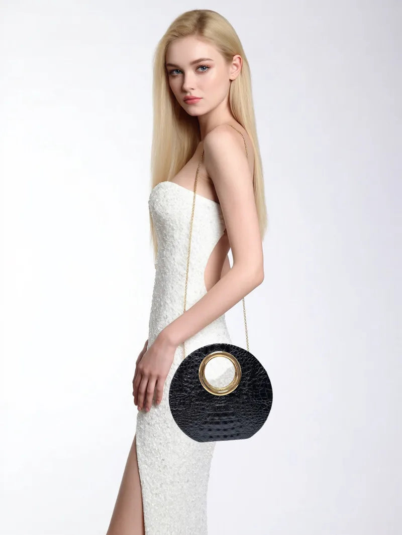 Boss Circle Croc Clutch