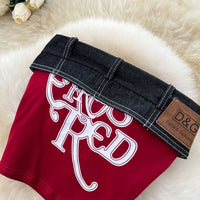 Strapless Letter Embroidery Retro Sexy 2pcs Set