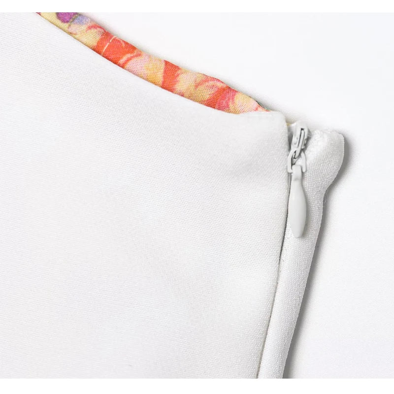 Sleeveless Print Backless Corset Top