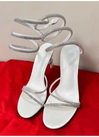 Crystal Snake Coiled Sexy Stiletto High Heels